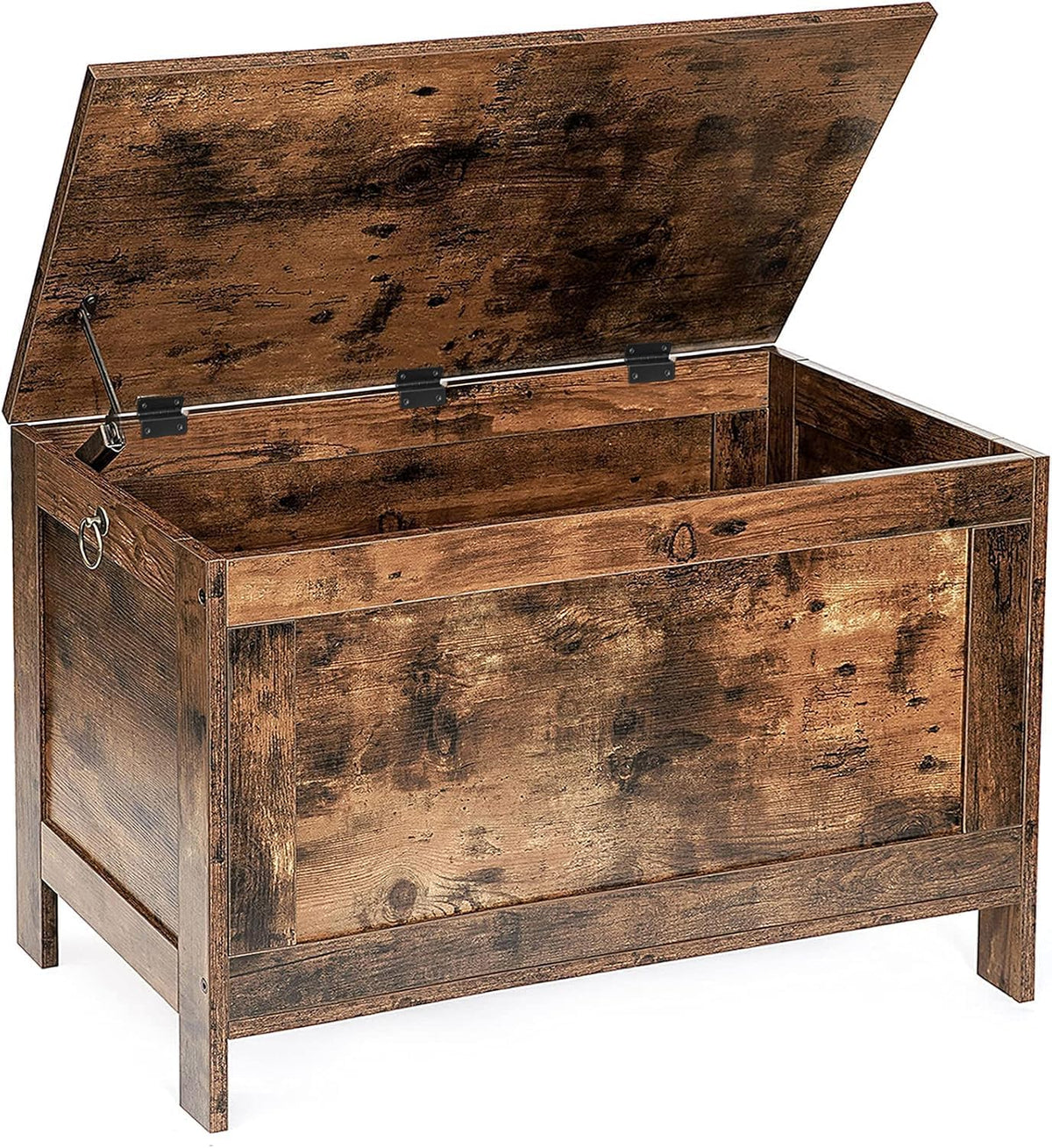 HOOBRO Toy Box, Retro Wooden Look Storage Chest with Safety Hinge, Entryway Storage Bench Supports 330 lb, 29.9 x 15.7 x 18.9 Inches Toy Chest