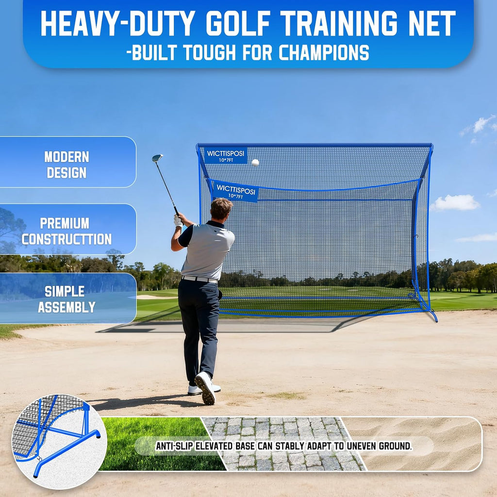 Golf Net with Extra Striking Net, Heavy Duty Golf Practice Hitting Net Huge
