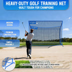 Golf Net with Extra Striking Net, Heavy Duty Golf Practice Hitting Net Huge