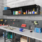 Coolsun Metal Wall Cabinet, 12.6" H Garage Wall Cabinet with Up-Flip Door