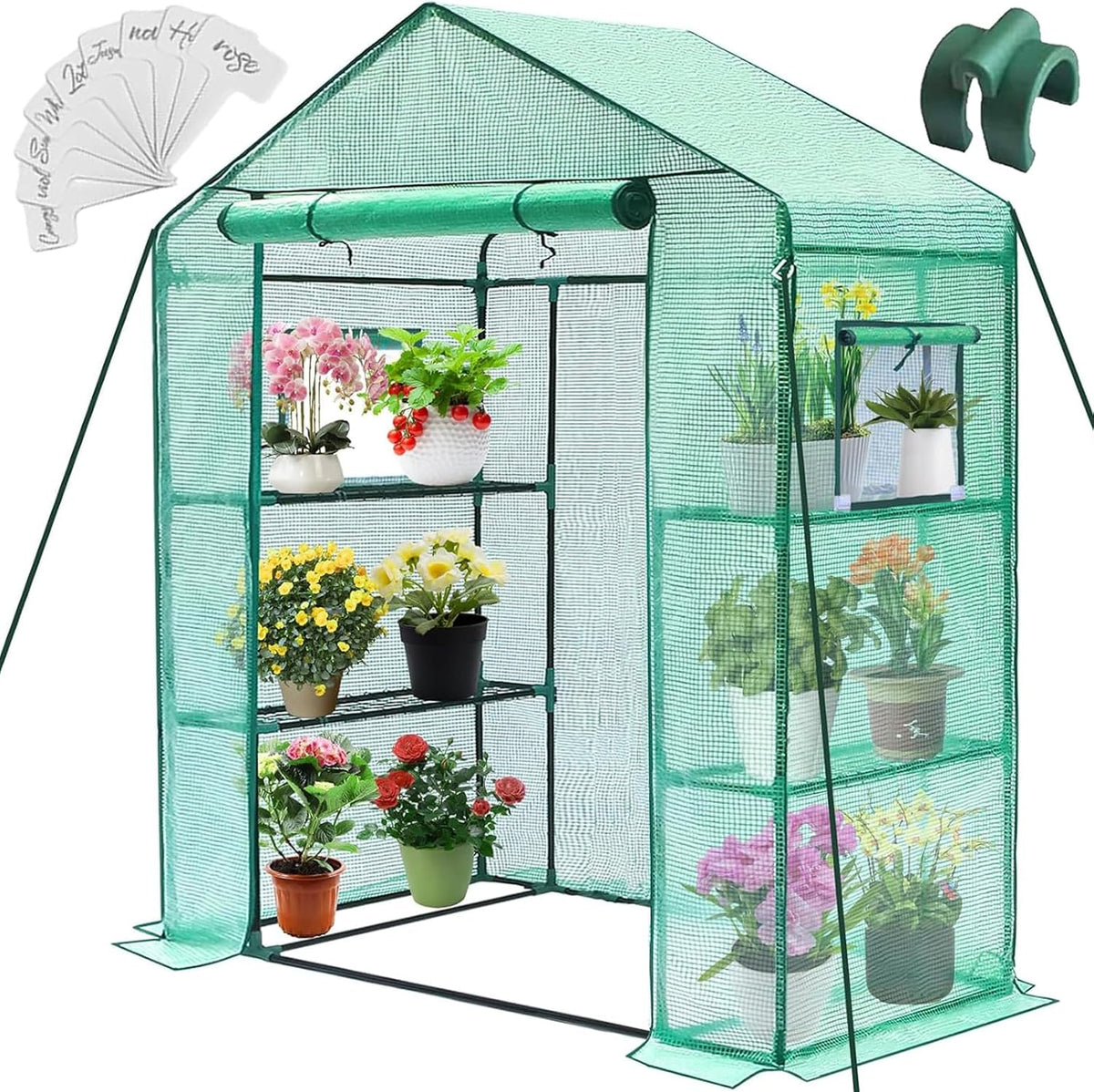 Greengro Greenhouse, 28 x 57 x 76'' Walk in Greenhouses for Outdoors Indoor