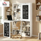 HOMCOM Foldable Desk Wall Mounted Convertible Table for Small Spaces, White