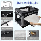 Lesure Shown on Today Show Soft Collapsible XL Dog Crate, 42in Black