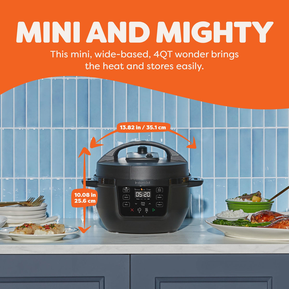 Instant Pot Rio Mini 4 Qt 7-in-1 Electric Pressure Cooker, Black