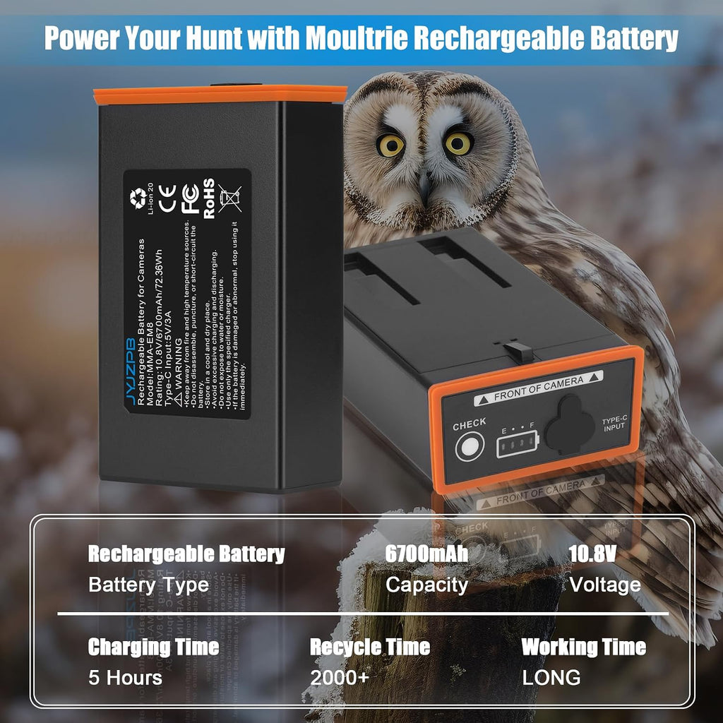 2 PACK Power Mag Battery Pack for Moultrie edge 2 Cellular Trail Camera