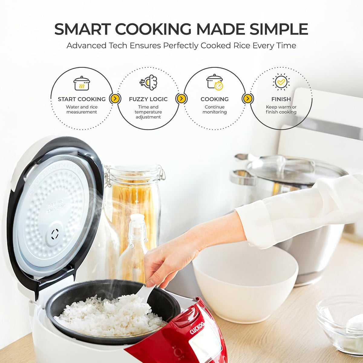 CUCKOO Micom Rice Cooker 6 Cup Uncooked / 12 Cup Cooked, Fuzzy Logic Rice Maker with Delay Timer & Keep Warm Setting, Versatile Food Steamer for