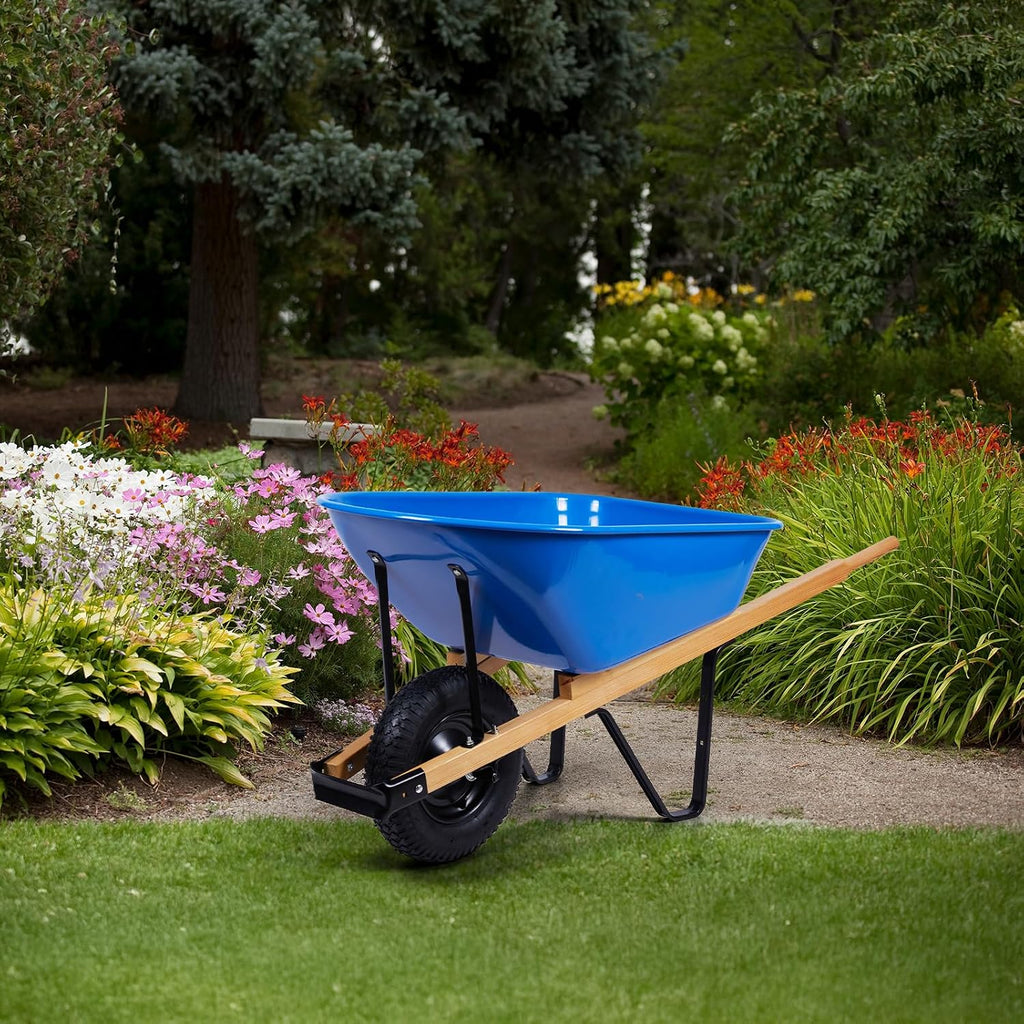 Wheelbarrow Handles Replacement Kit – 2 Heavy-Duty Wooden Handles – Universal Fit – Includes Bolts, Nuts, Wedges and Drill Bit – FSC-Certified Eco