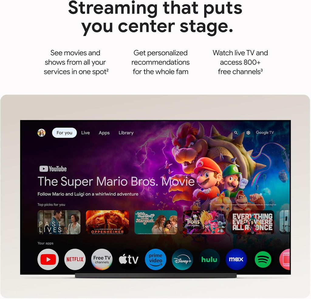 Google TV Streamer 4K - Fast Streaming Entertainment on Your Device with Voice Search Remote - Watch Movies, Shows, Live, and Netflix in HDR - Smart