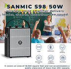 50W Voice Amplifier for Teachers, Portable PA Speaker with Microphone