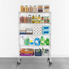 SafeRacks 5-Tier Wire Shelving with Wheels, NSF Heavy Duty 48x18x72 Rack