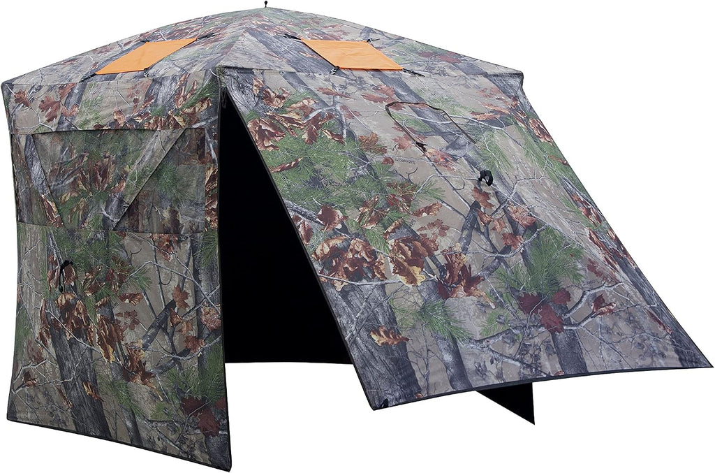 Barronett Blinds® Feather Five, Portable Hunting Blind, Huge Interior, Lightweight, 4-Person, Bloodtrail® Backwoods, 72” x 84” x 84”, FF500BW