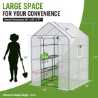 WORKPRO Greenhouse, Heavy Duty Walk-in Greenhouse (56” x 56” x 77”)