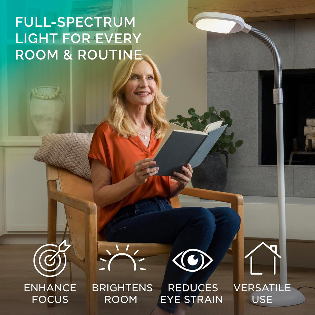 Verilux SmartLight Full Spectrum LED Floor Lamp with Adjustable Brightness