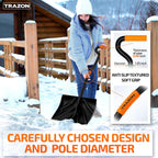 Snow Shovel Heavy Duty for Driveway with Ergonomic Handle to Use Without Backpain for Home Garage Car - Snow Shovel with 18 Inch Blade Large Capacity