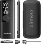 Airmoto Portable Tire Inflator and Hard Carrying Case Bundle