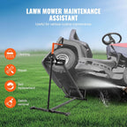 VEVOR Ride on Lawn Mower Lift Jack, 880 Lbs Weight Capacity, Telescopic Maintenance Jack with Crank Handle & Power Tool Handle, Foldable Lawn Tractor