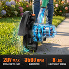 20V Cordless Lawn Edger, 9" Brushless Electric Edging Tool with Battery