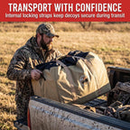 6 Slot Goose Decoy Bag for Large Full Body, Floating and Shell Models, Slotted Hunting Carry and Storage Case