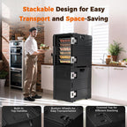 CAMMOO NSF 95Qt Food Warmer with Wheels & 304 Stainless Steel Latch
