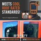 BEEST RV Roof Coating White, 1 Gallon Covers up to 50 sq ft (2 Coats), Solar Reflective & Waterproof Sealant| Elastomeric Leak Repair Coating, Liquid