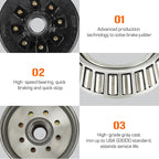 Aeagle 8 on 6.5" Bolt Circle Hub Drum Kits w/ 12" x 2" Left and Right Electric Brake for 7,000lbs Trailer Axle,Cone Bearing