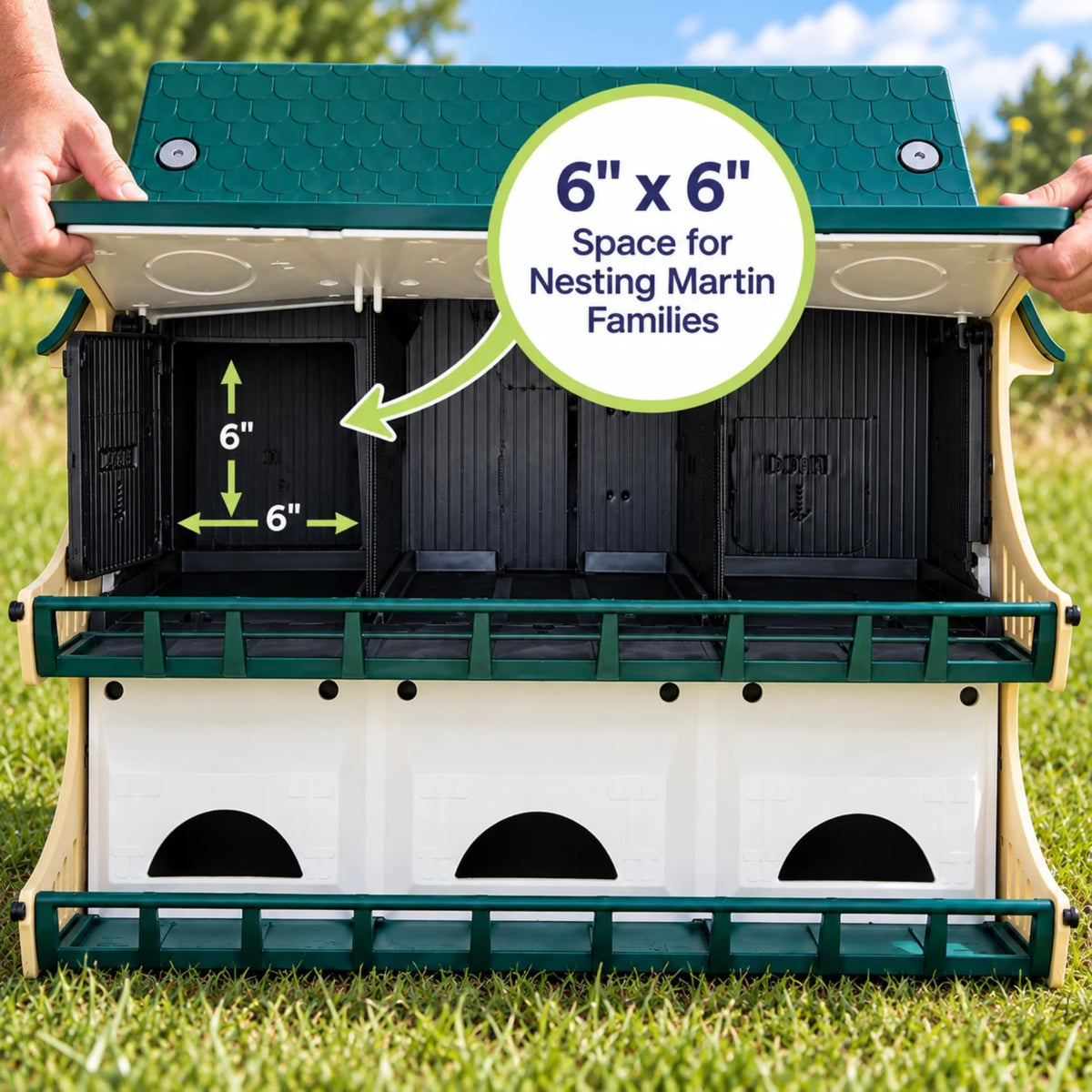S&K Purple Martin House, 12-Room Birdhouse for Backyard Birding