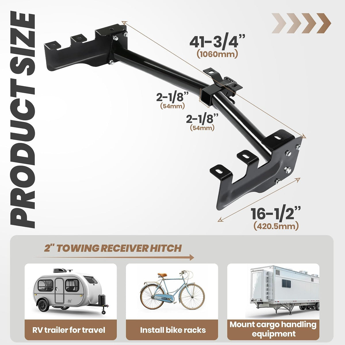 KUAFU Class 3 Trailer Hitch Compatible with 1999-2013 Silverado