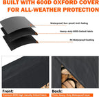 8ft Heavy Duty Firewood Rack with Waterproof Cover