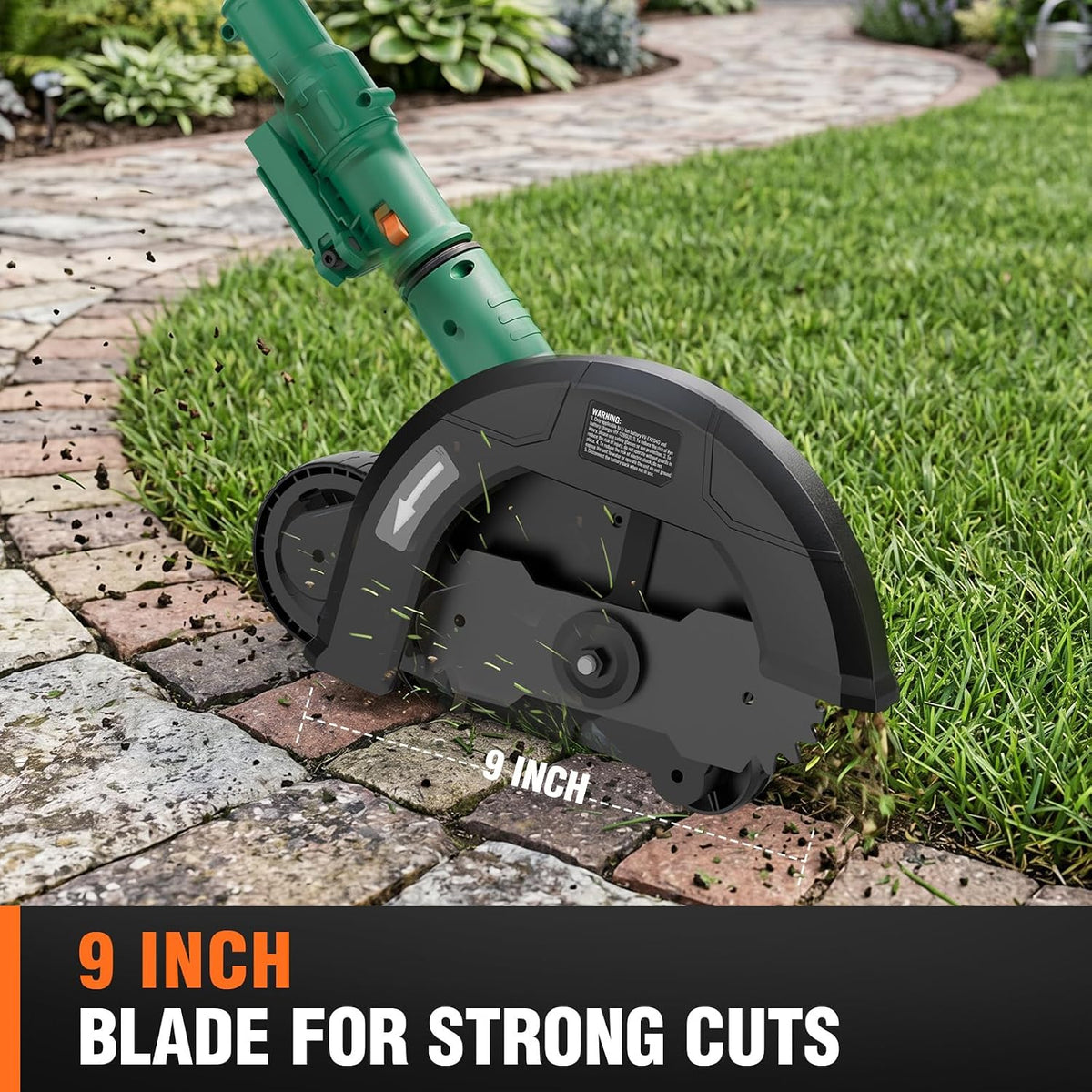 20V Cordless Lawn Edger, 9" Brushless Electric Edging Tool with Battery
