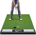 Integrated Golf Hitting Mat with Ball Tray, Thickening Golf Mats Practice Outdoor & Indoor Artificial Turf Matt with 3 Tees