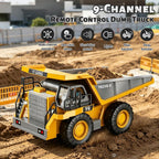 Remote Control Excavator (11-Channel), Dump Truck, Bulldozer, Loader (9-Channel), 2.4GHz Remote Control Construction Vehicles, Made of ABS, with Cool