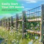 Garden Fence Black PVC Coated Welded Wire Fencing 48 Inch x 100 Foot, 2 Inch x 3 Inch 16GA, Garden Border Fencing Roll Vinyl Coating Metal Wire Mesh