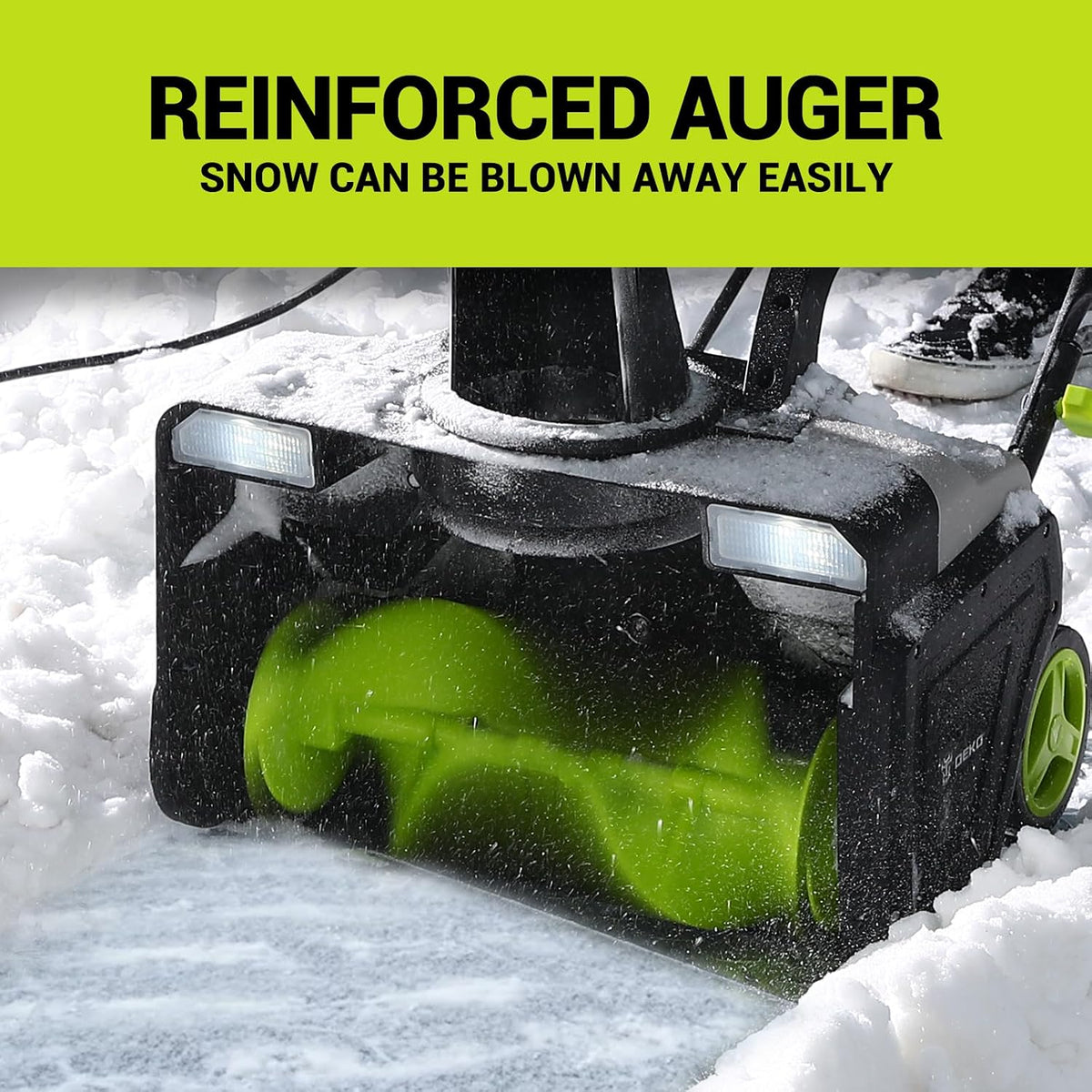 Corded Snow Blower:15A Motor, 20-Inch Electric Snow Blower, Electric Snow Shovel with 25ft Throwing Distance, Dual LED Lights, 3300rpm Snow Thrower