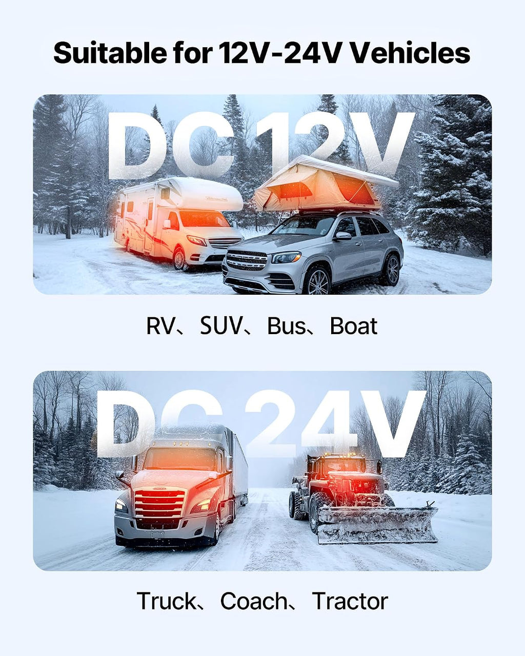 VEVOR 8KW Diesel Heater, DC12-24V, Fast Heating Diesel Air Heater, with Remote Control and Color Digital Display, 10L Fuel Tank, Low Noise, Voice