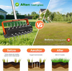 Rolling Lawn Aerator Tool Seed Dispenser for Small Seeds，Handheld Seed Planter Tool Seed Dibber Multifunctional Seed Spacer Gardening Tools