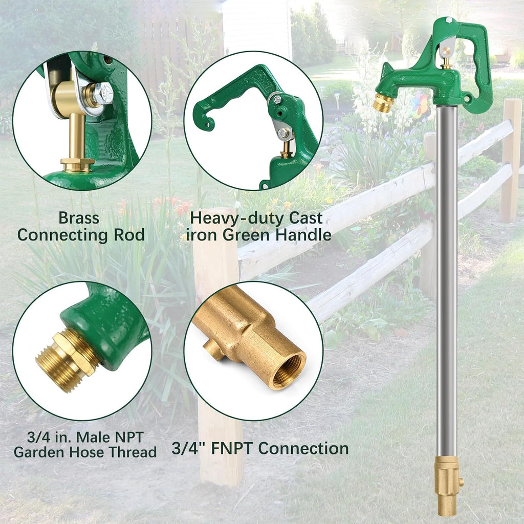 Frost Proof Yard Hydrant Frost Free Outdoor Faucet Freeze Proof Total3.25FT