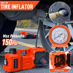 Electric Car Jack Set 5 Ton Hydraulic Jack Car Lift Floor Jack with Integrated Tire Pump and Impact Wrench for Sedans SUV MPV Sedan Truck Change