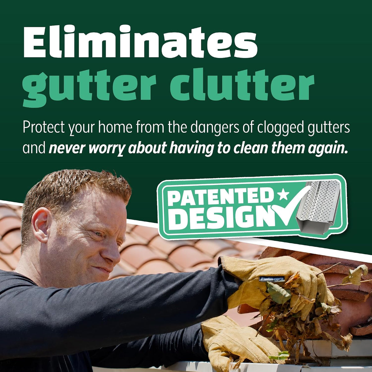 A-M Gutter Guard 5" x 100 Ft Mill Finish Aluminum, Leaf & Debris Protection