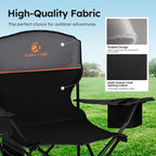 ALPHA CAMP 2-Pack Folding Camping Chair with Cooler Bag & Lumbar Support