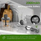 5-in-1 Cordless Immersion Blender with Rechargeable Handheld Battery