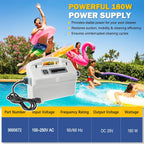 For Dolphin Pool Cleaner Power Supply 180W Replacement for 9995672-US-ASSY –Works with Nautilus CC Plus, DX3, Neptune, Quest – Includes Power Cord