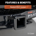 CURT 13493 Class 3 Trailer Hitch, 2" Receiver for Ford Bronco