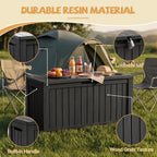 Outdoor Storage Box, 165 Gal Gen 2 Resin Deck Box w/ Gas Struts & Wheels