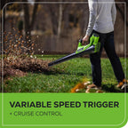 Greenworks 40V 12 in String Trimmer & 390 CFM Blower Combo, 2.0 Ah Battery