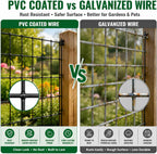 PVC Coated Welded Wire Mesh 16GA 48in x 100ft, 2x3 Mesh Black Fence Roll