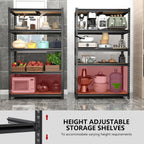72" H Storage Shelves,Storage Shelves Heavy Duty,2400LBS Metal Shelving Units,Adjustable Garage Shelving Heavy Duty for Garage Storage,Warehouse