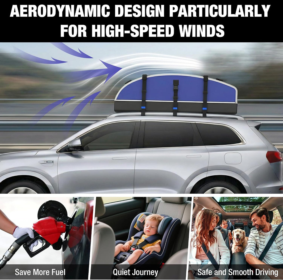 WORKPRO Rooftop Cargo Carrier Bag, 21 Cubic Feet Waterproof Car Roof Bag