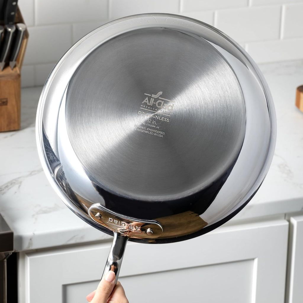 All-Clad D3® Stainless Steel 3 Qt Saucepan with Lid, Made in the USA