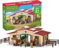 Schleich Farm World - Stable with Horses and Accessories - Kids 3+ | 42195