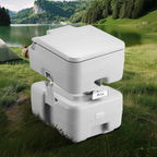 VEVOR Portable Toilet for Camping, RV Toilet with Carry Bag, 5.3 Gal Waste Tank & 3.2 Gal Flush Tank, Push-Button Pressurized Flush Commode, Leak